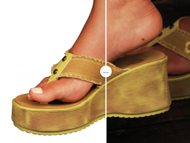 Before and after clipping path for product photo editing example